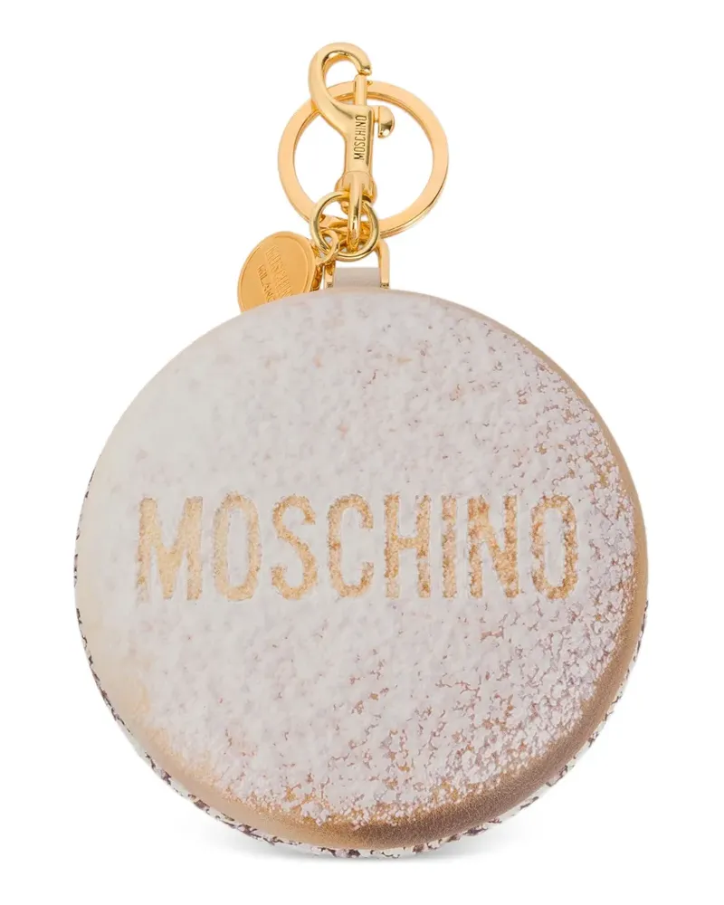 Moschino Macaron-Schlüsselanhänger mit Logo-Print - Weiß Weiß