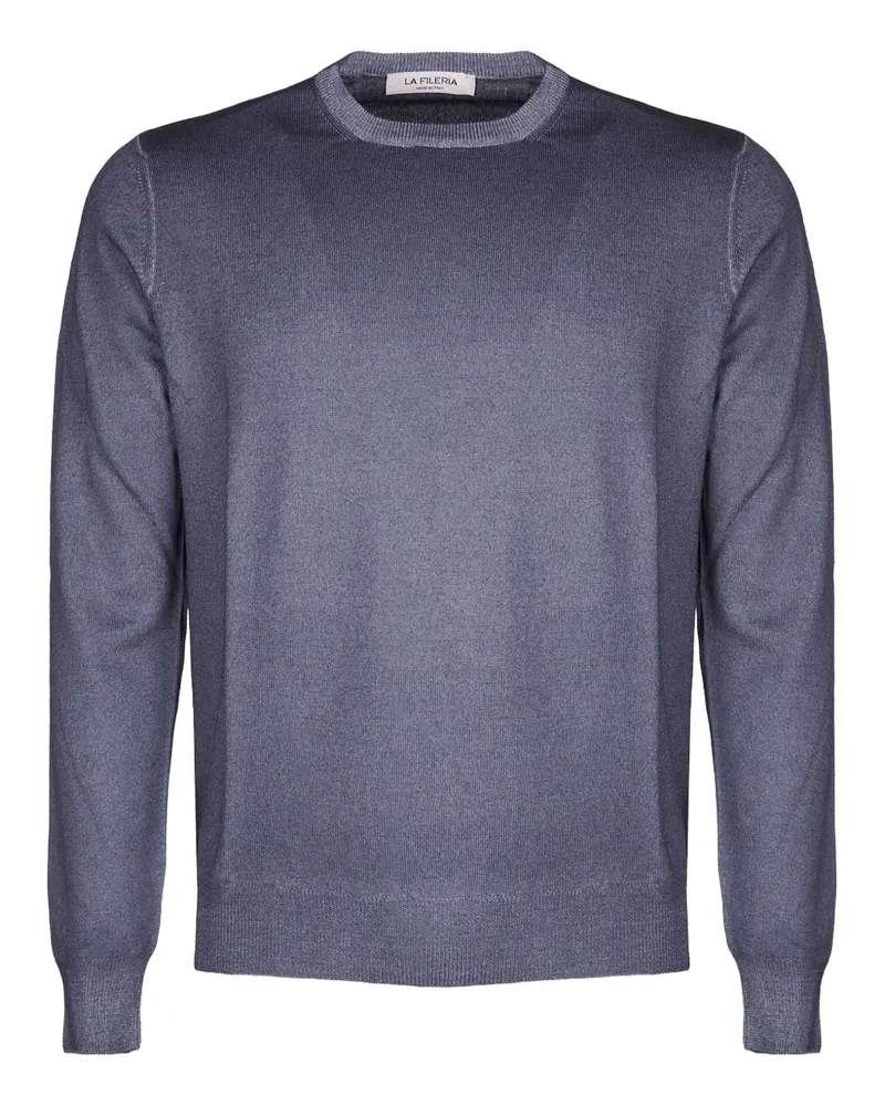 La Fileria Gerippter Pullover mit rundem Ausschnitt - Grau Grau