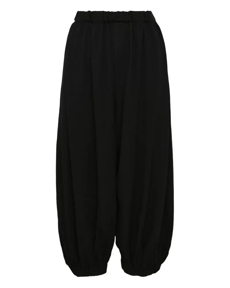 Comme des Garçons Twill-Hose mit Falten - Schwarz Schwarz