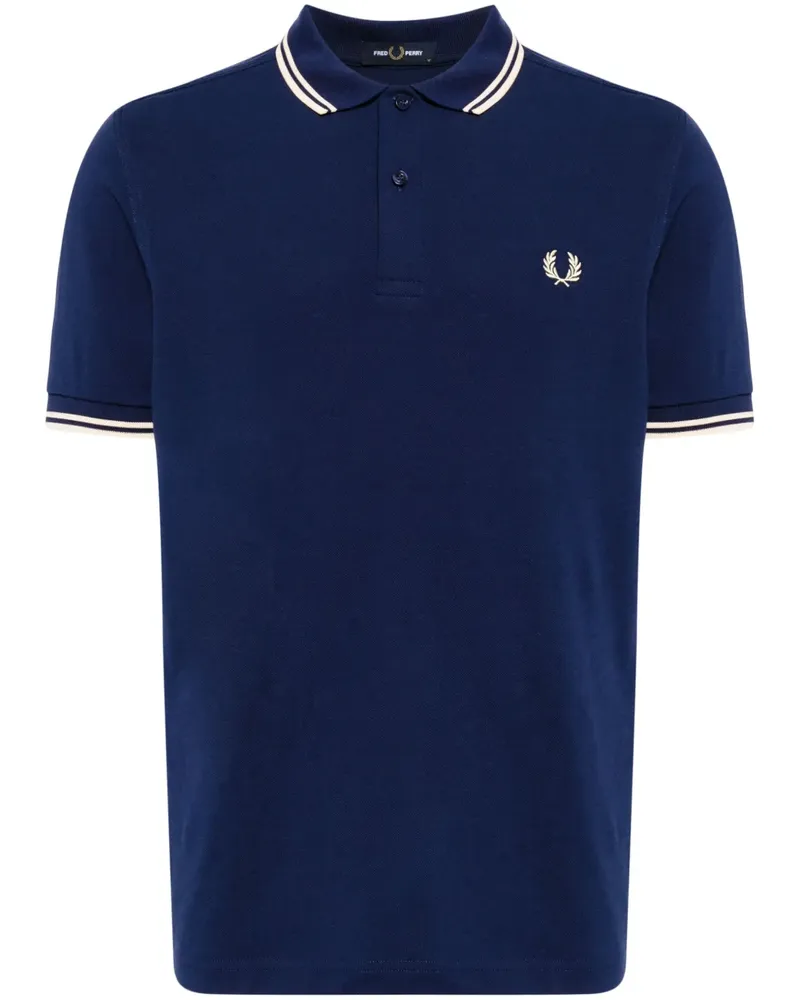 Fred Perry Poloshirt mit Streifendetails - Blu Blu
