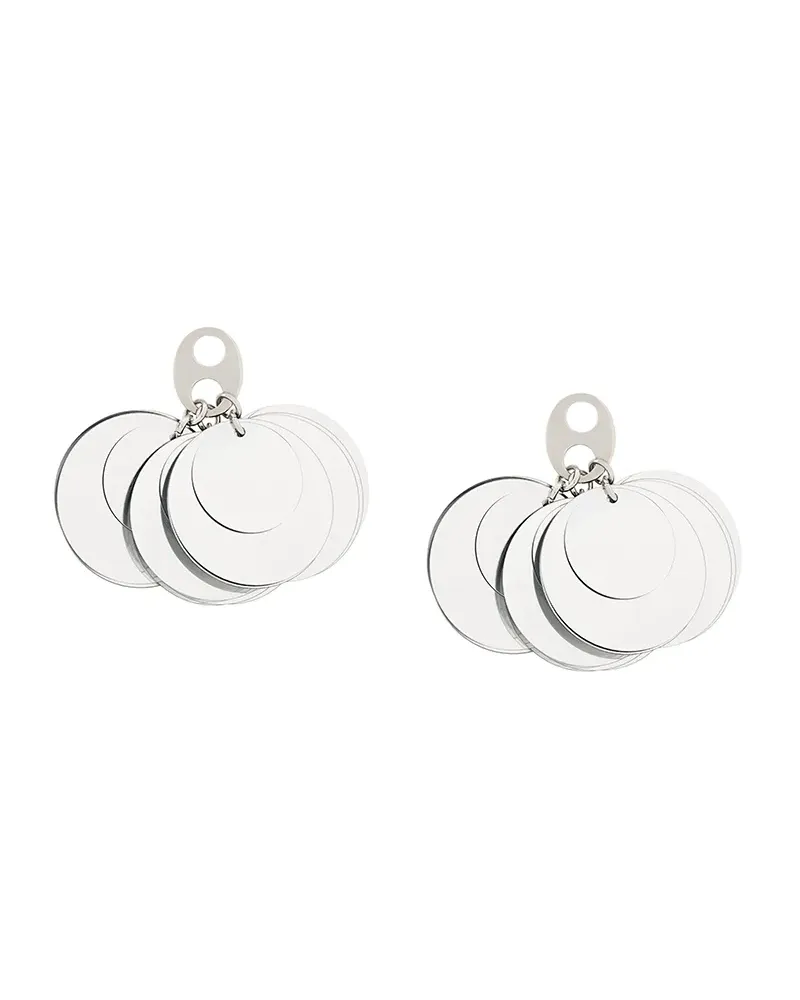 Paco Rabanne Orringe mit Pailletten - Silber Silber