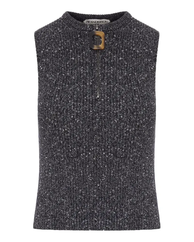 J.W.Anderson ribbed-knit zip-up vest - Grau Grau