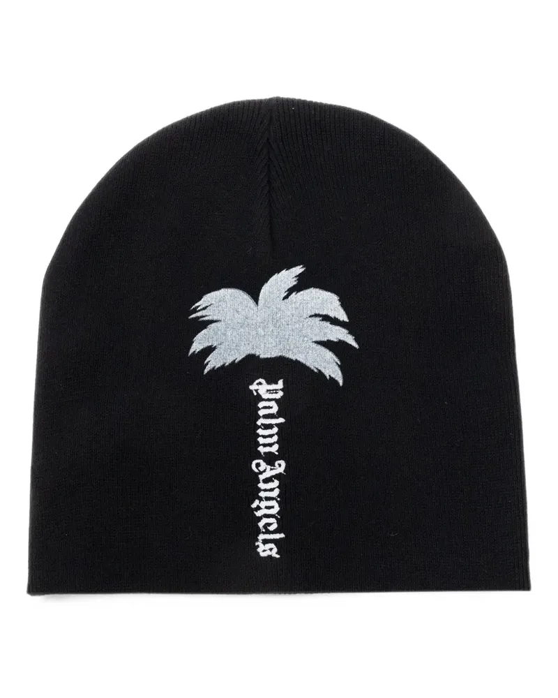 Palm Angels big Palm Tree beanie hat - Schwarz Schwarz