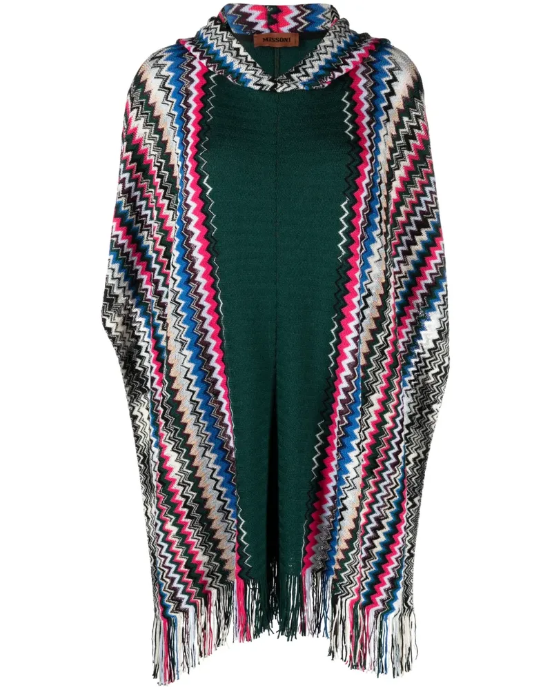 Missoni Poncho mit Signaturen - Grün Grün
