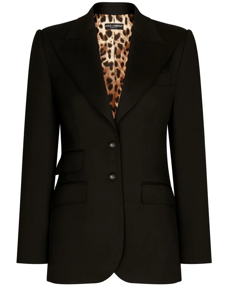 Dolce & Gabbana Einreihiger Turlington Blazer - Schwarz Schwarz