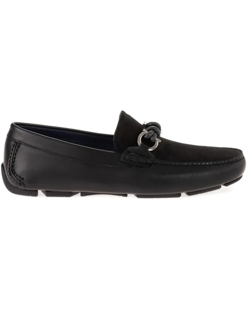 Ferragamo Loafer mit Gancini-Detail - Schwarz Schwarz
