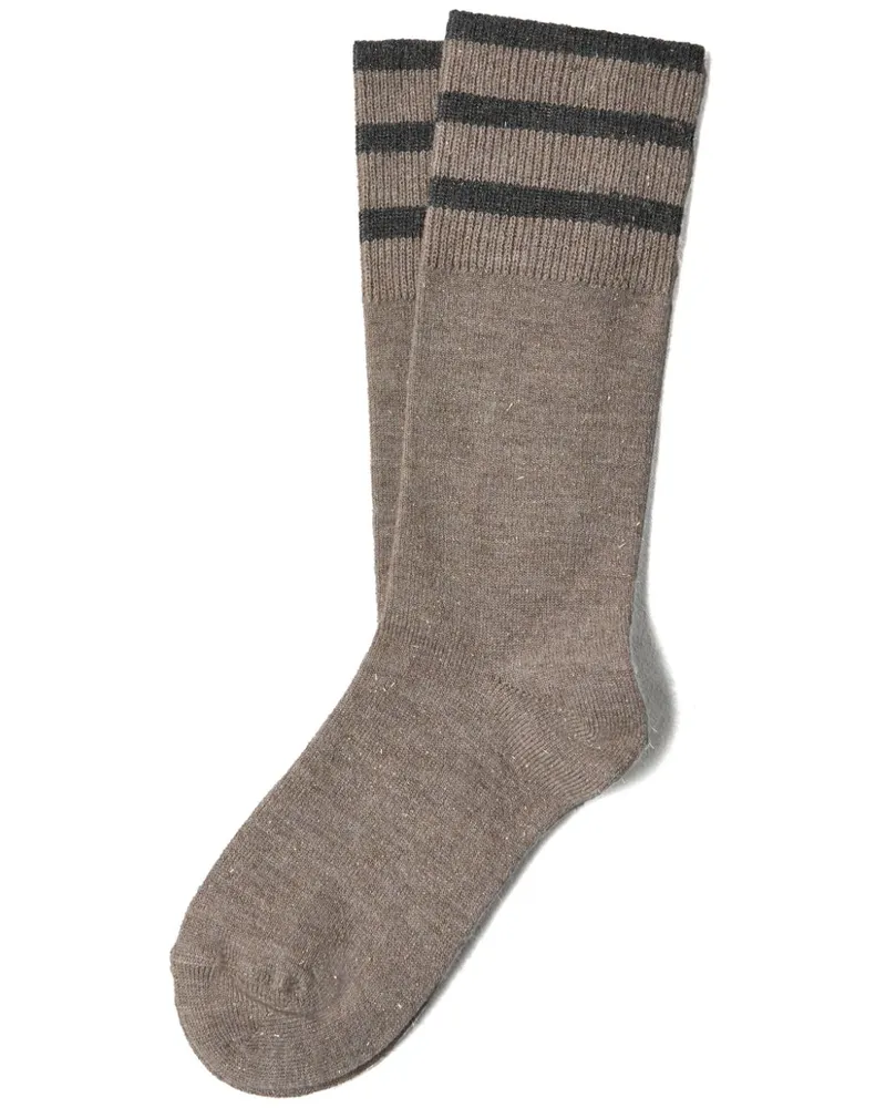 Brunello Cucinelli Socken mit Streifendetail - Braun Braun
