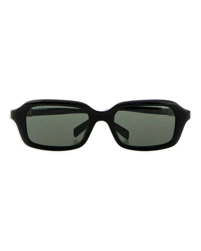 Gucci rectangular frame sunglasses - Schwarz Schwarz