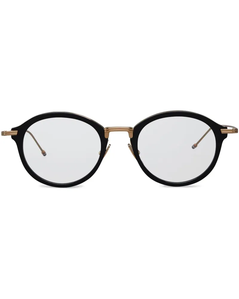 Thom Browne Brille mit rundem Gestell - Schwarz Schwarz