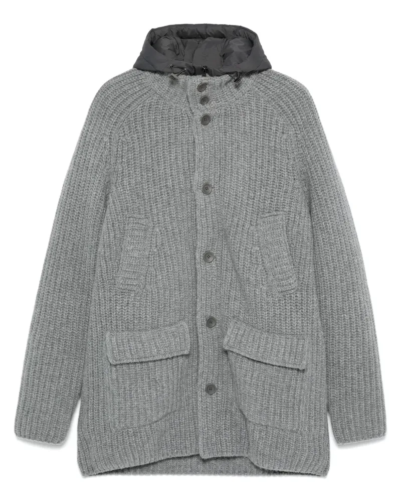 Herno Mantel im Layering-Look - Grau Grau
