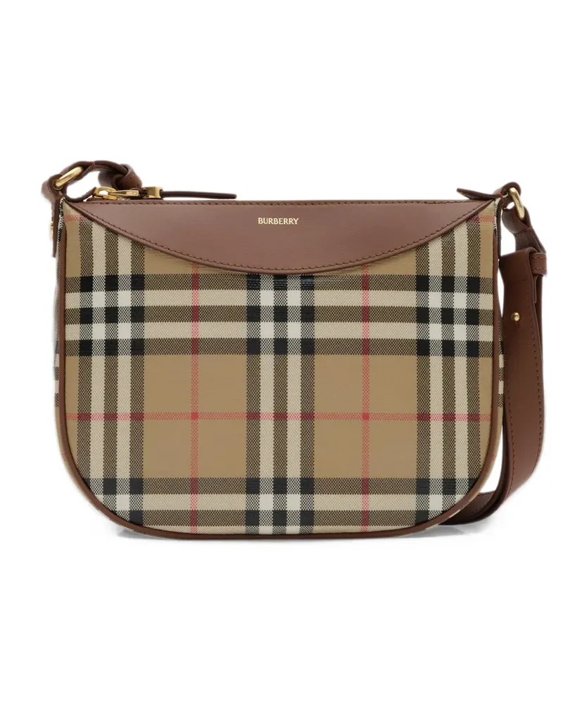 Burberry Check crossbody bag - Nude Nude