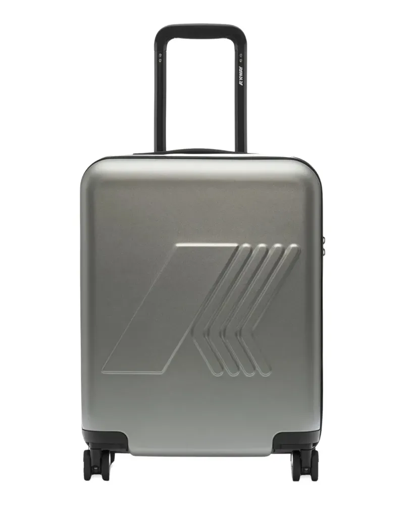 K-Way Eudoxie striped suitcase - Grau Grau