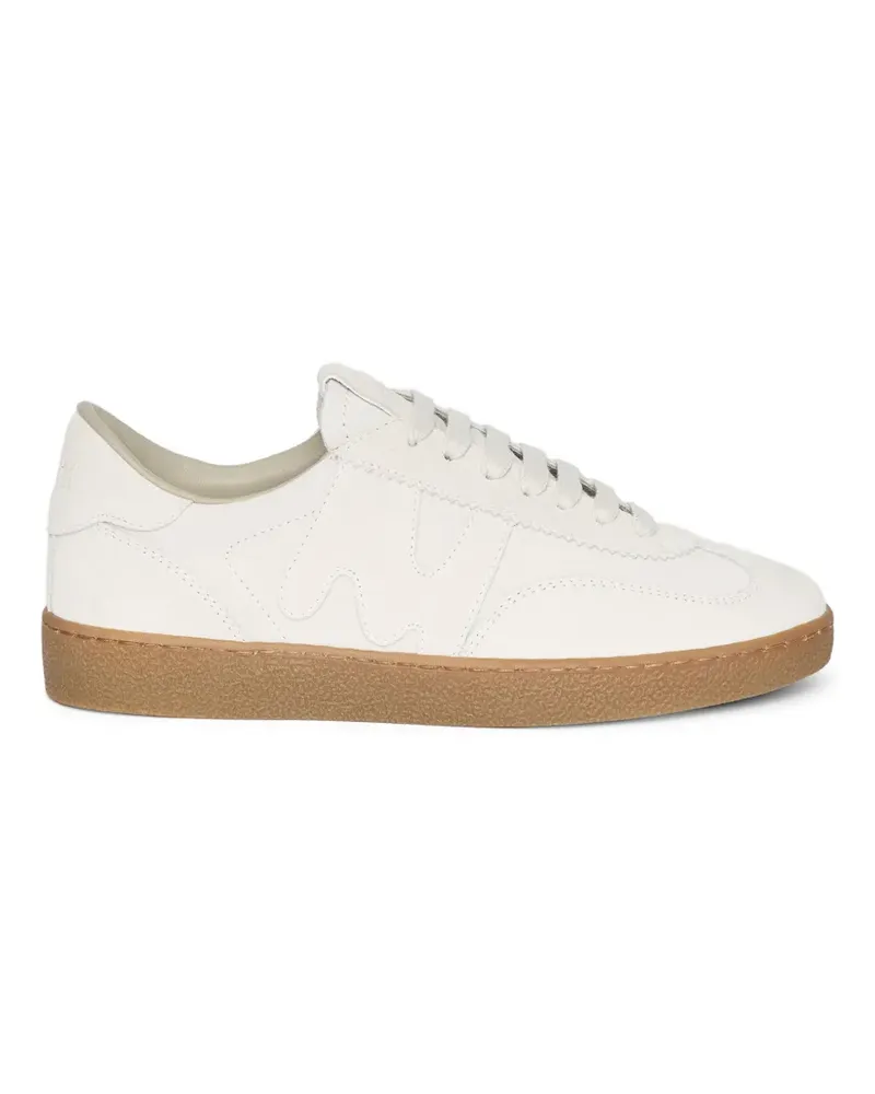 MSGM logo-detail suede sneakers - Nude Nude