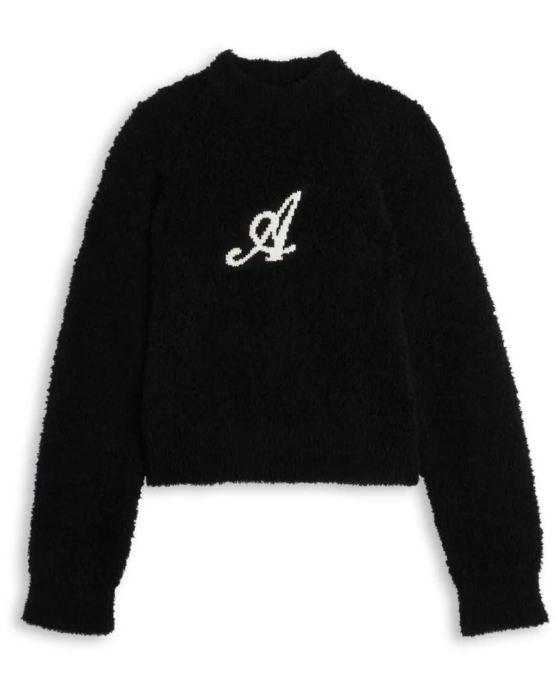 Axel Arigato Intarsien-Pullover mit Logo - Schwarz Schwarz
