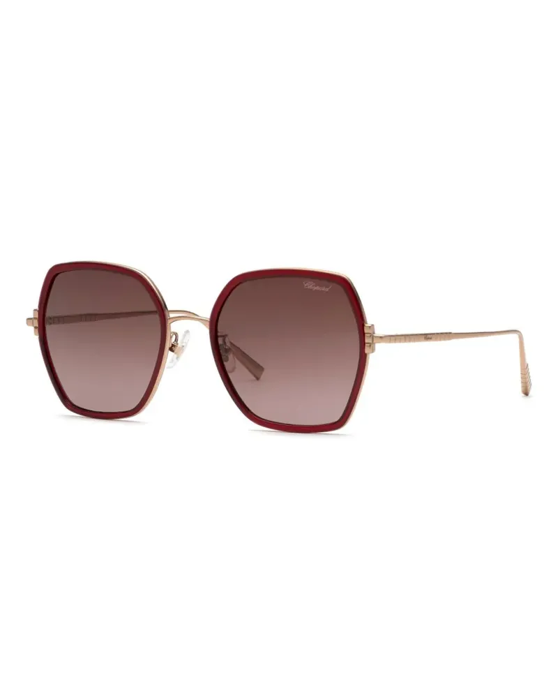 Chopard Sonnenbrille mit eckigem Gestell - Rot Rot