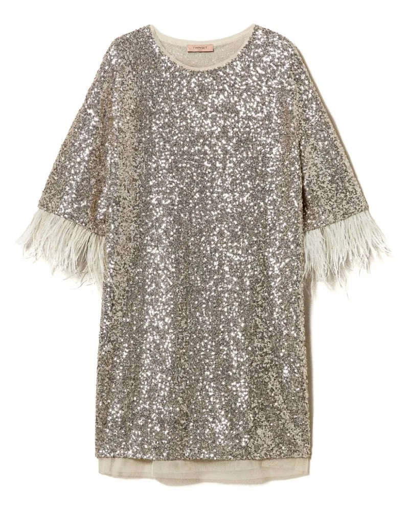 Twin-Set Minikleid mit Pailletten - Gold Gold