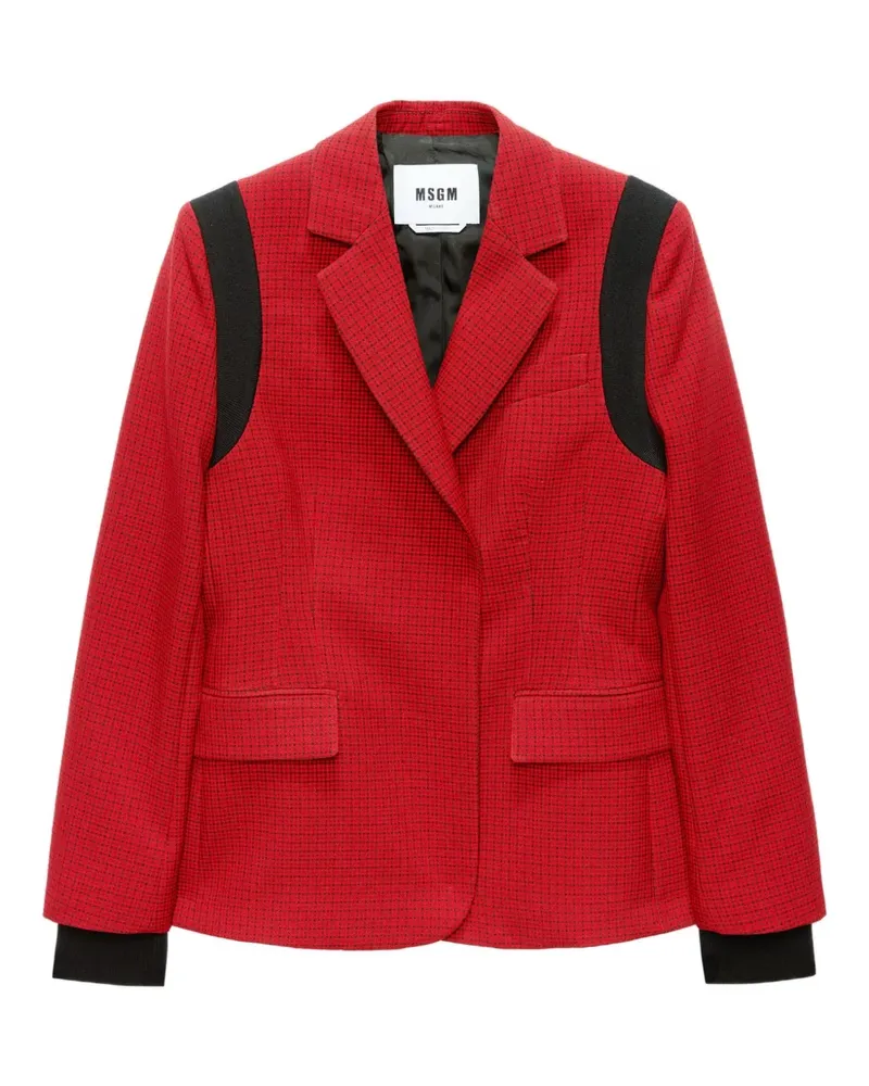 MSGM Sakko mit Kontrasteinsätzen - Rot Rot