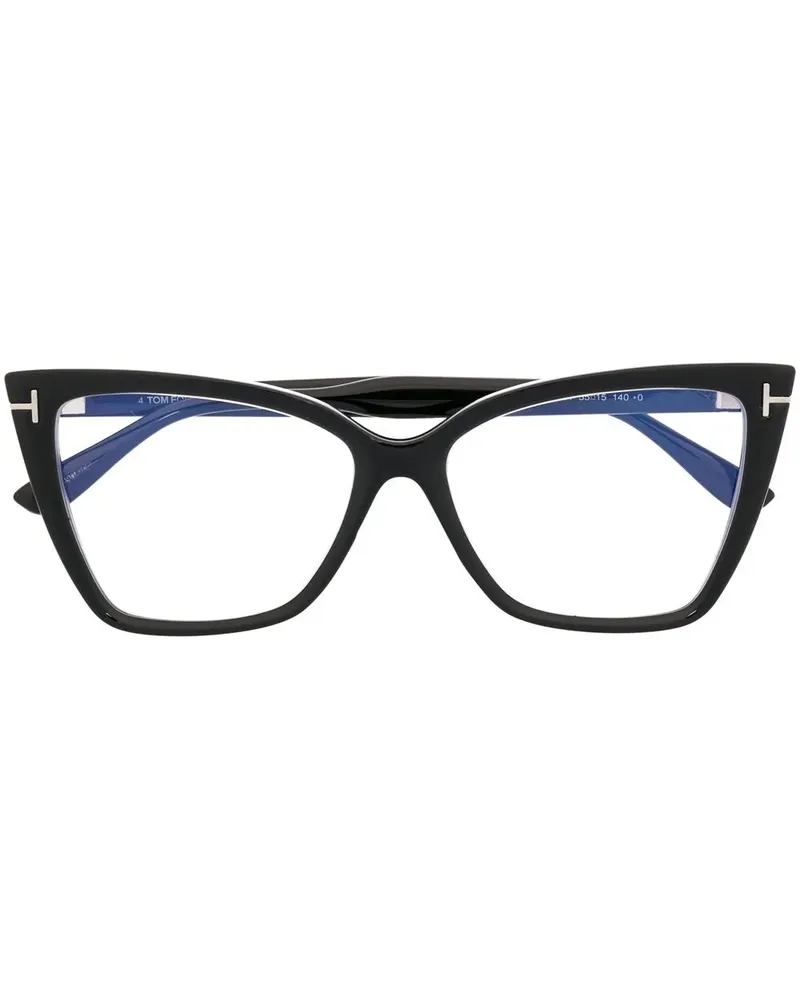 Tom Ford Brille mit geometrischem Gestell - Schwarz Schwarz