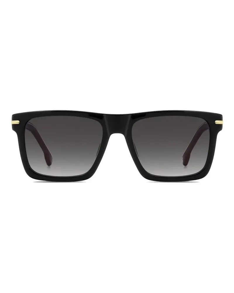 Carrera Sonnenbrille mit eckigem Gestell - Schwarz Schwarz
