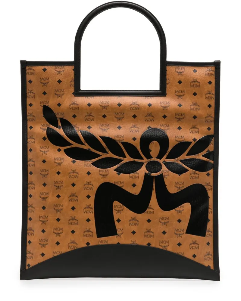 MCM Großer Aren Lauren Visetos Shopper - Braun Braun
