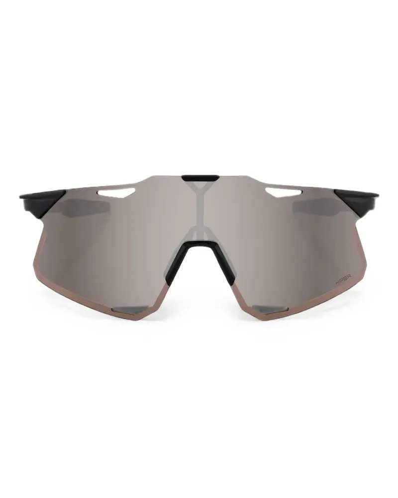 100% Eyewear Hypercraft geometric-frame sunglasses - Schwarz Schwarz