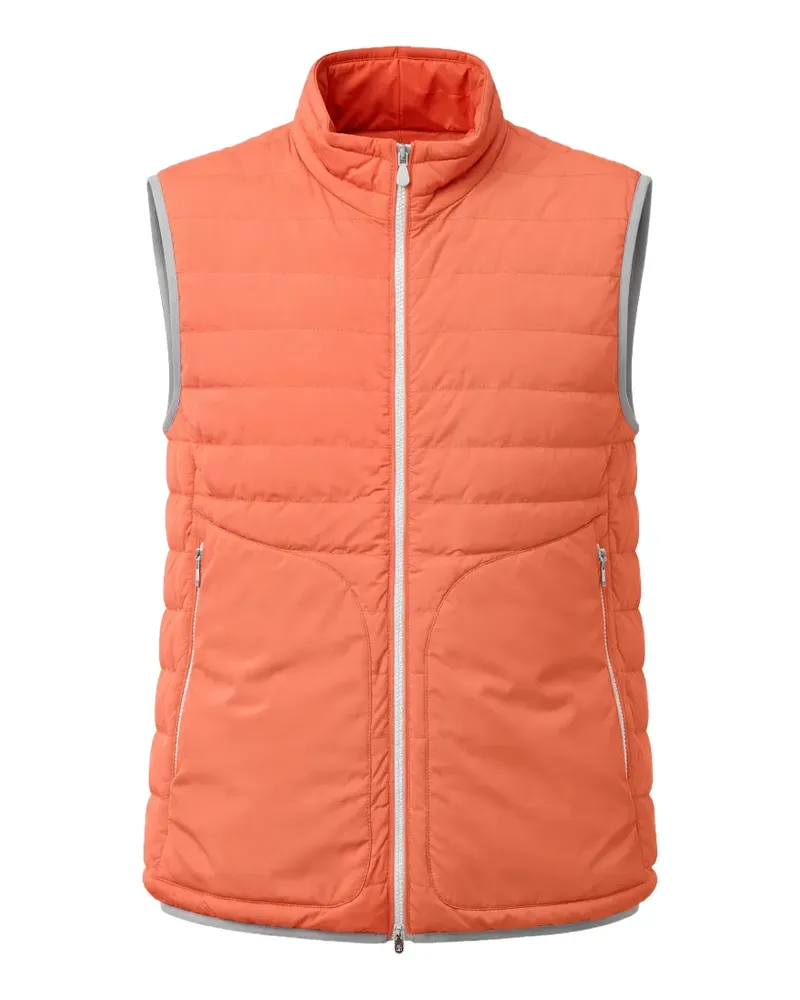 Brunello Cucinelli quilted-design gilet - Orange Orange