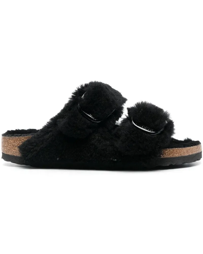 Birkenstock Arizona Pantoletten mit Schnallen - Schwarz Schwarz