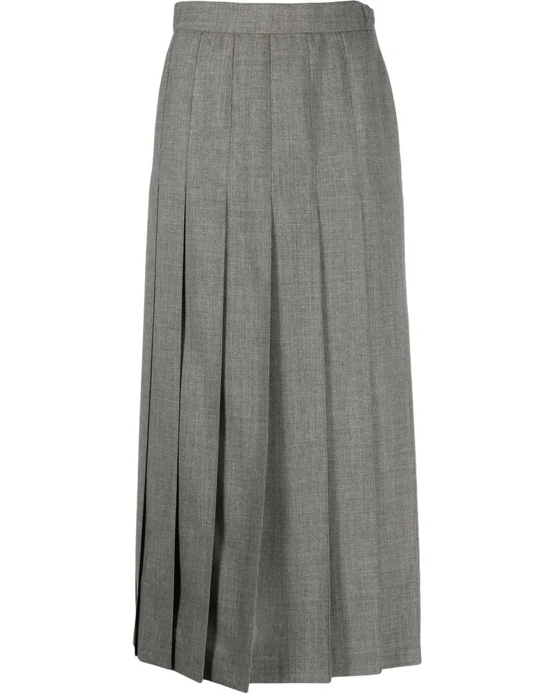 Thom Browne Midirock mit Falten - Grau Grau