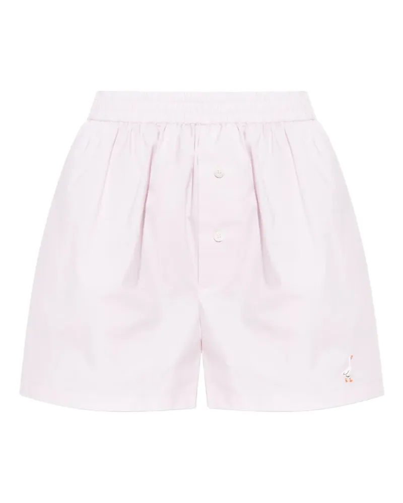 Moschino Shorts mit Gänsestickerei - Rosa Rosa