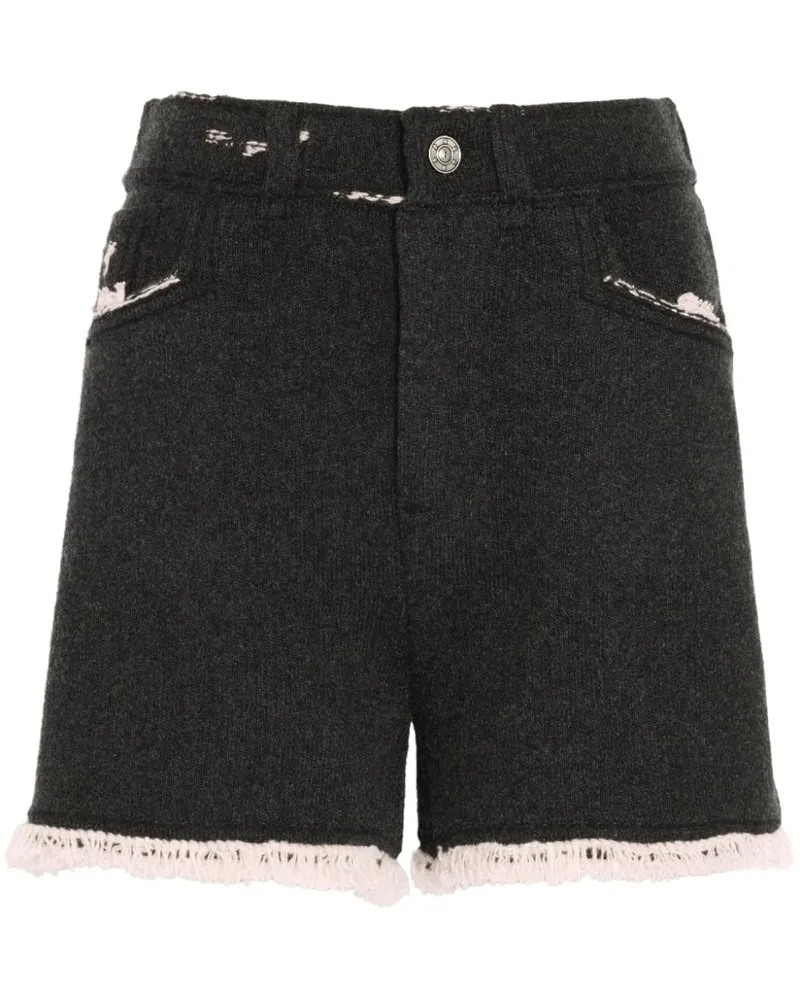 Barrie Shorts mit Fransen - Schwarz Schwarz