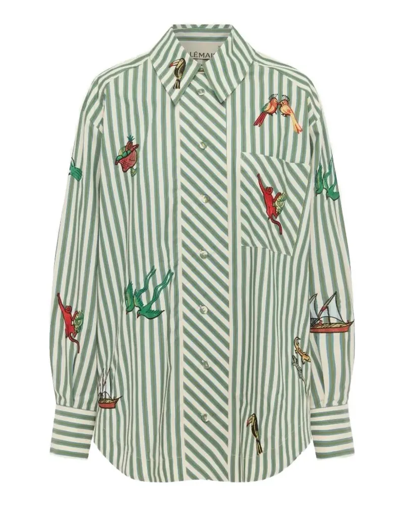 ALEMAIS Bisou striped shirt - Grün Grün