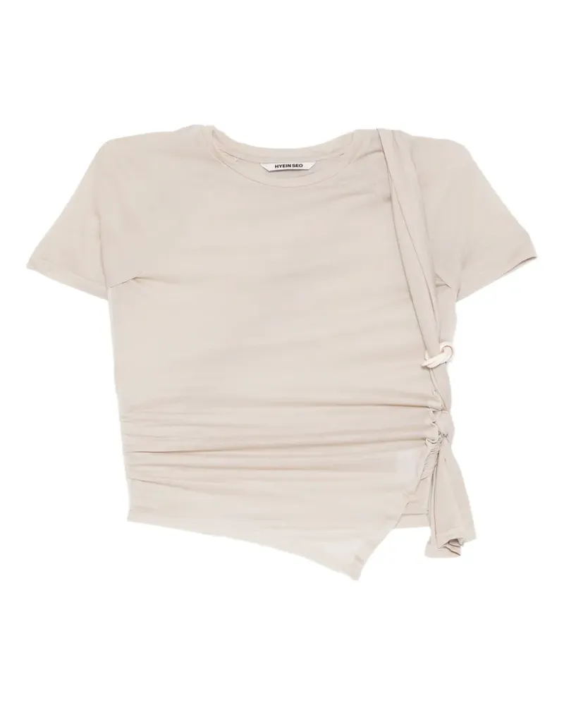 Hyein Seo asymmetric T-shirt - Nude Nude