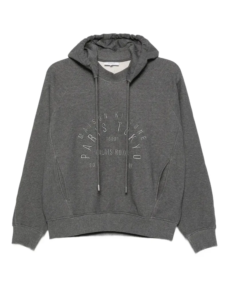Kitsuné Palais Royal Hoodie mit Logo - Grau Grau