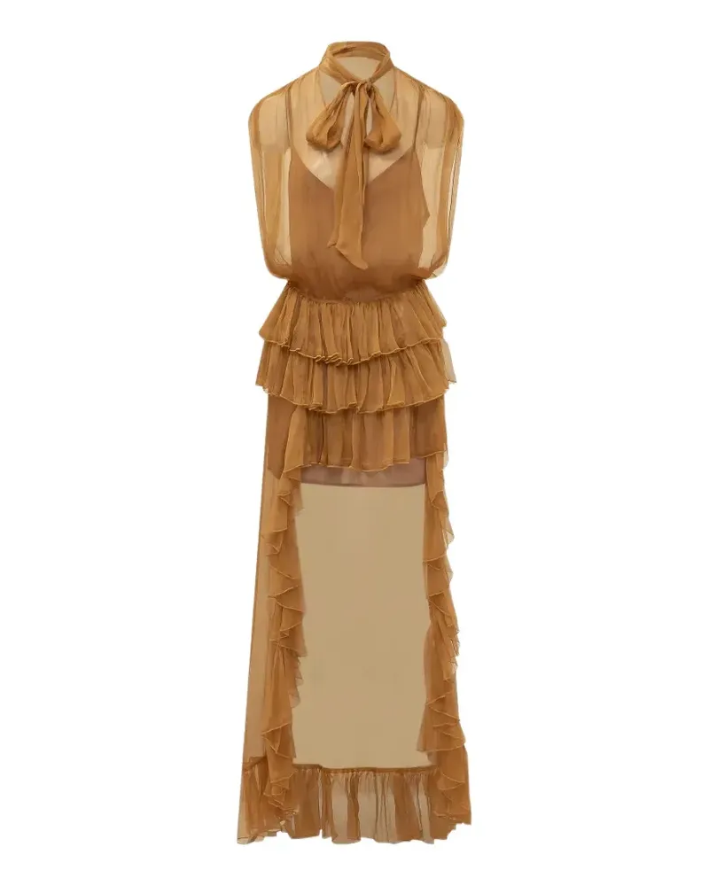 ACTUALEE ruffled tiered asymmetric dress - Braun Braun