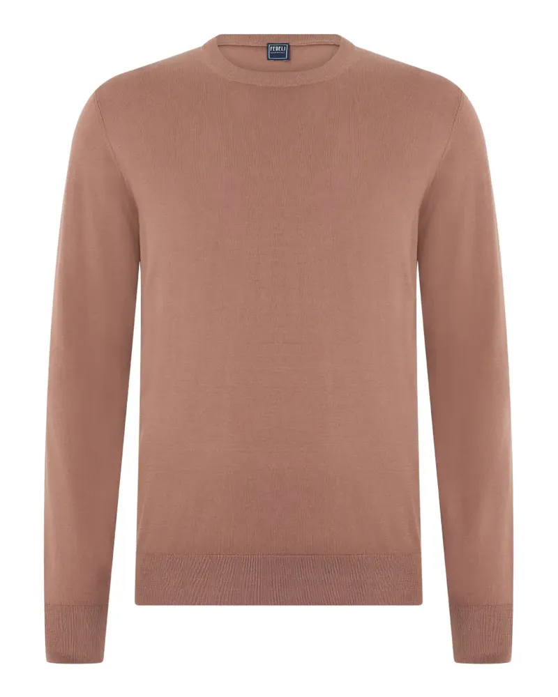Fedeli round-neck cotton sweater - Braun Braun