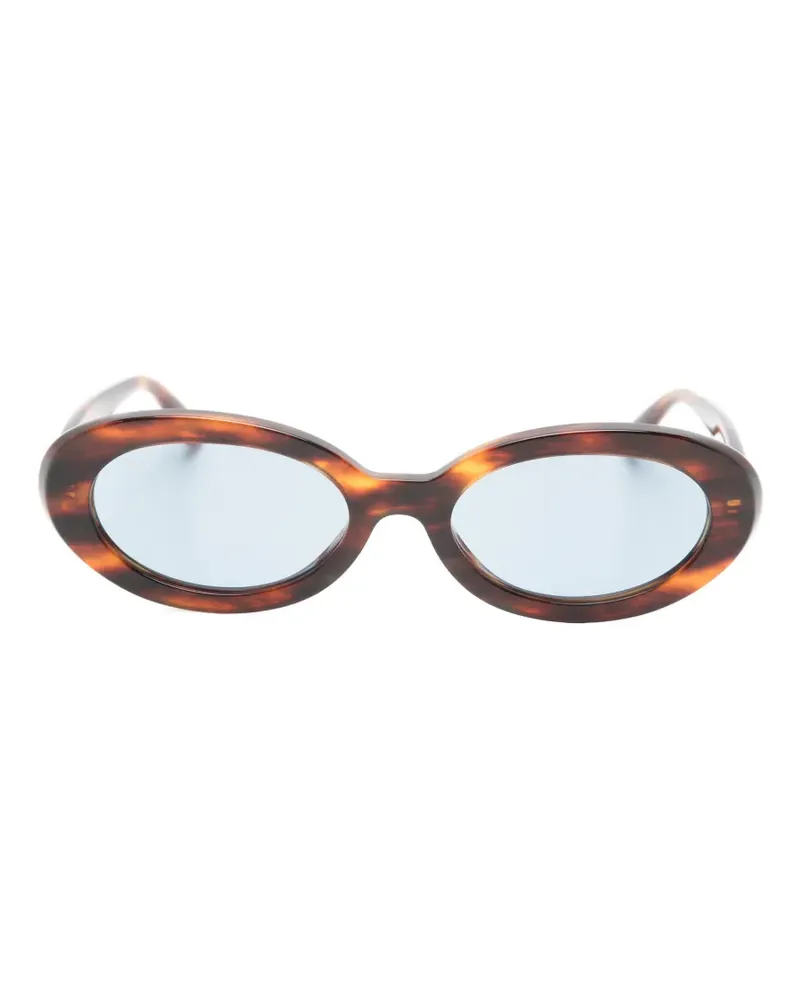 Ray Ban tortoiseshell-effect oval-frame sunglasses - Braun Braun