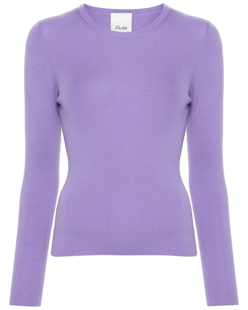 ALLUDE Pullover mit rundem Ausschnitt - Violett Violett