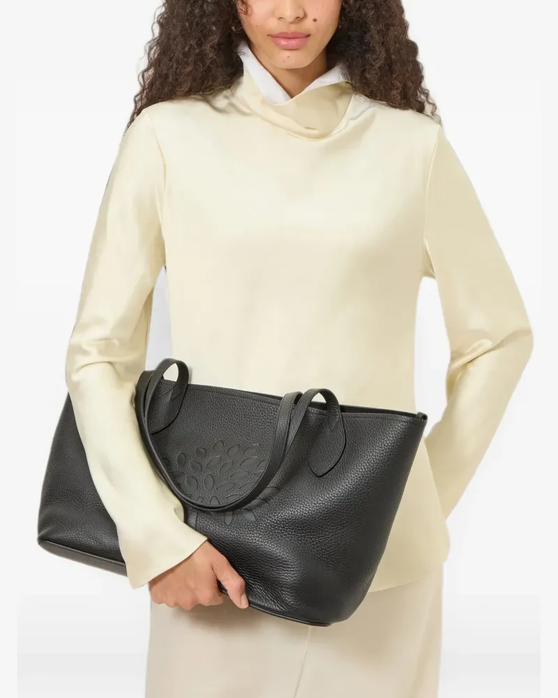 Mulberry Tree debossed tote bag - Schwarz Schwarz