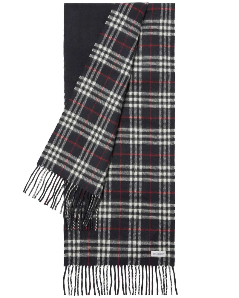 Burberry Karierter Kaschmirschal - Blau Blau
