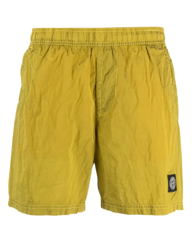 Stone Island Badeshorts mit Stretchbund - Gelb Gelb