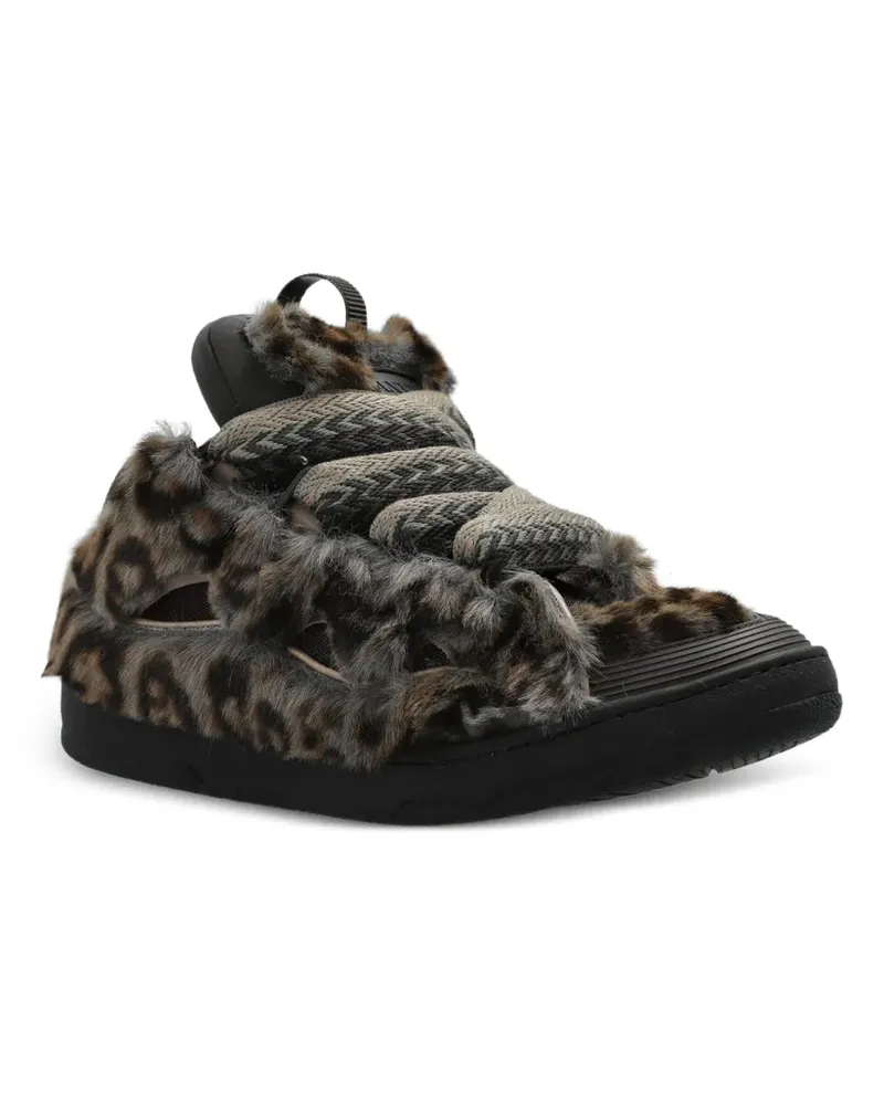 Lanvin Curb Sneakers aus Faux Fur - Grau Grau