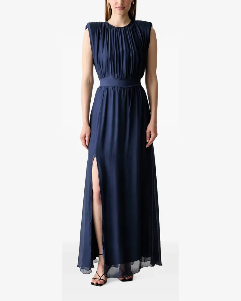 HAVEONE Gerafftes Maxikleid - Blau Blau