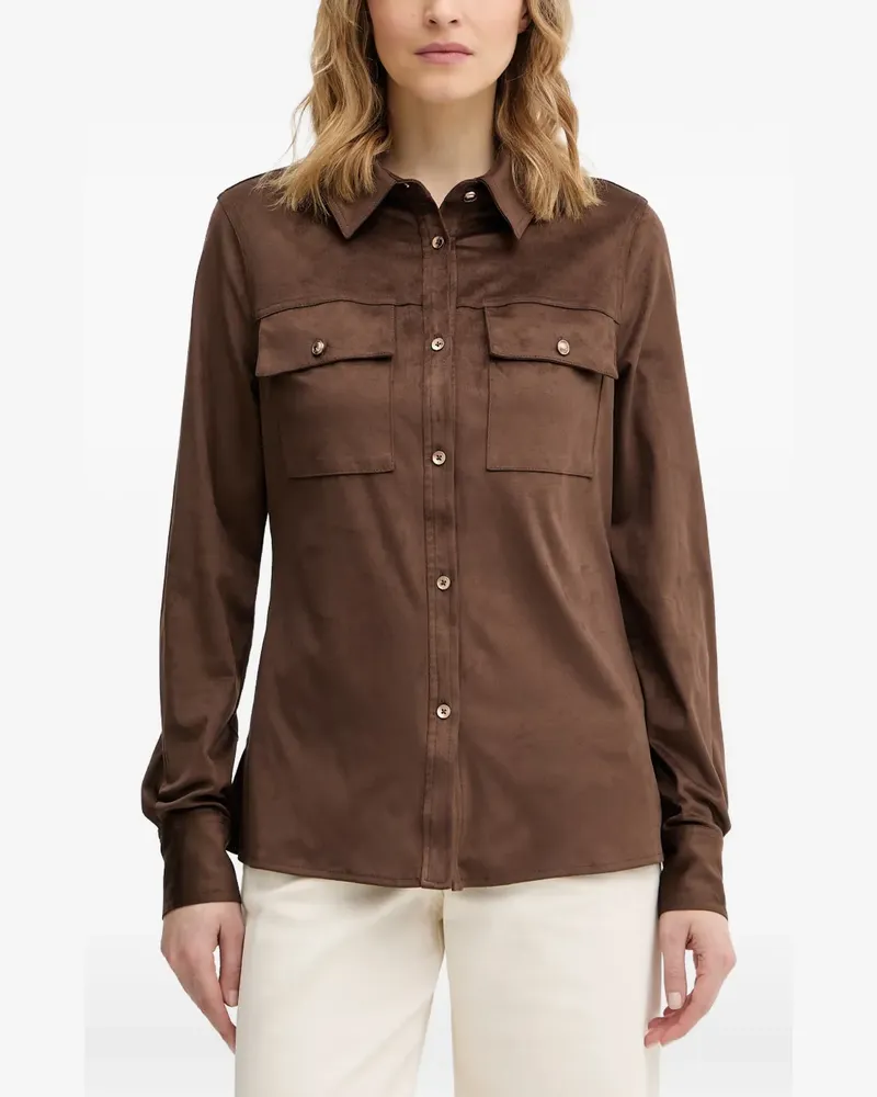 Guess Hemd mit Klappentasche - Braun Braun