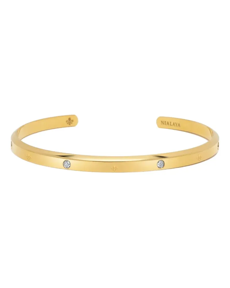 Nialaya Fleur De Lis open cuff - Gold Gold