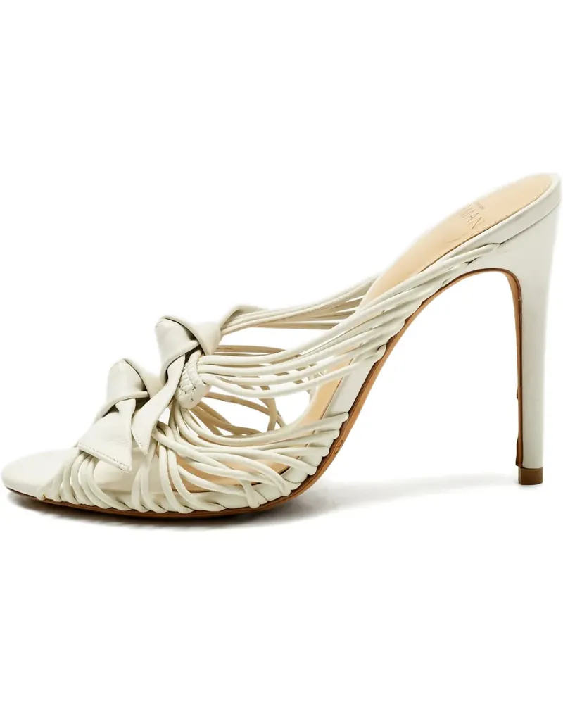 Alexandre Birman Dallas leather strappy bow sandals - Nude Nude
