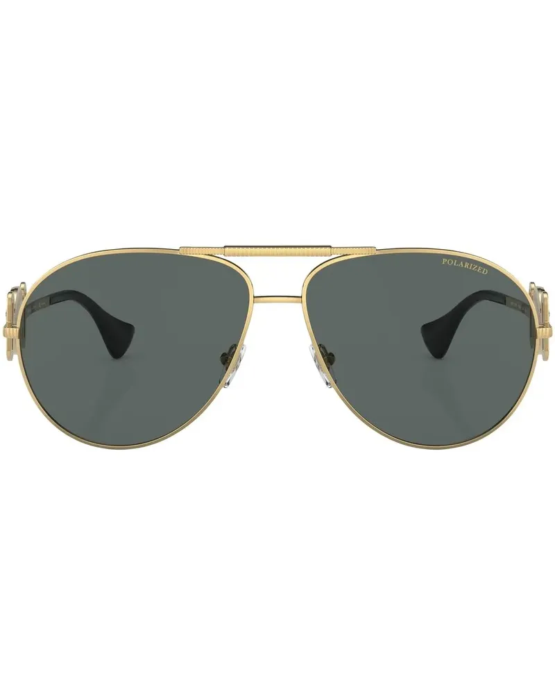 Versace Polarisierte Medusa Sonnenbrille - Gold Gold