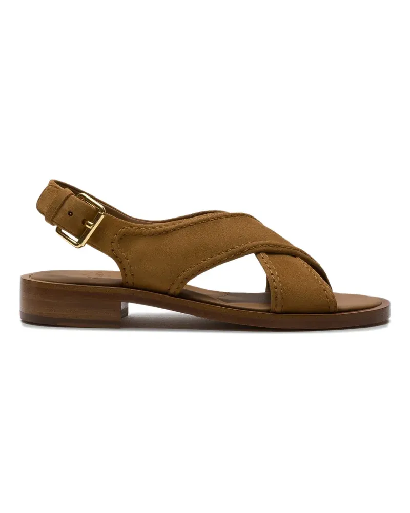 Church's Sondra Wildledersandalen mit überkreuzten Riemen - Braun Braun
