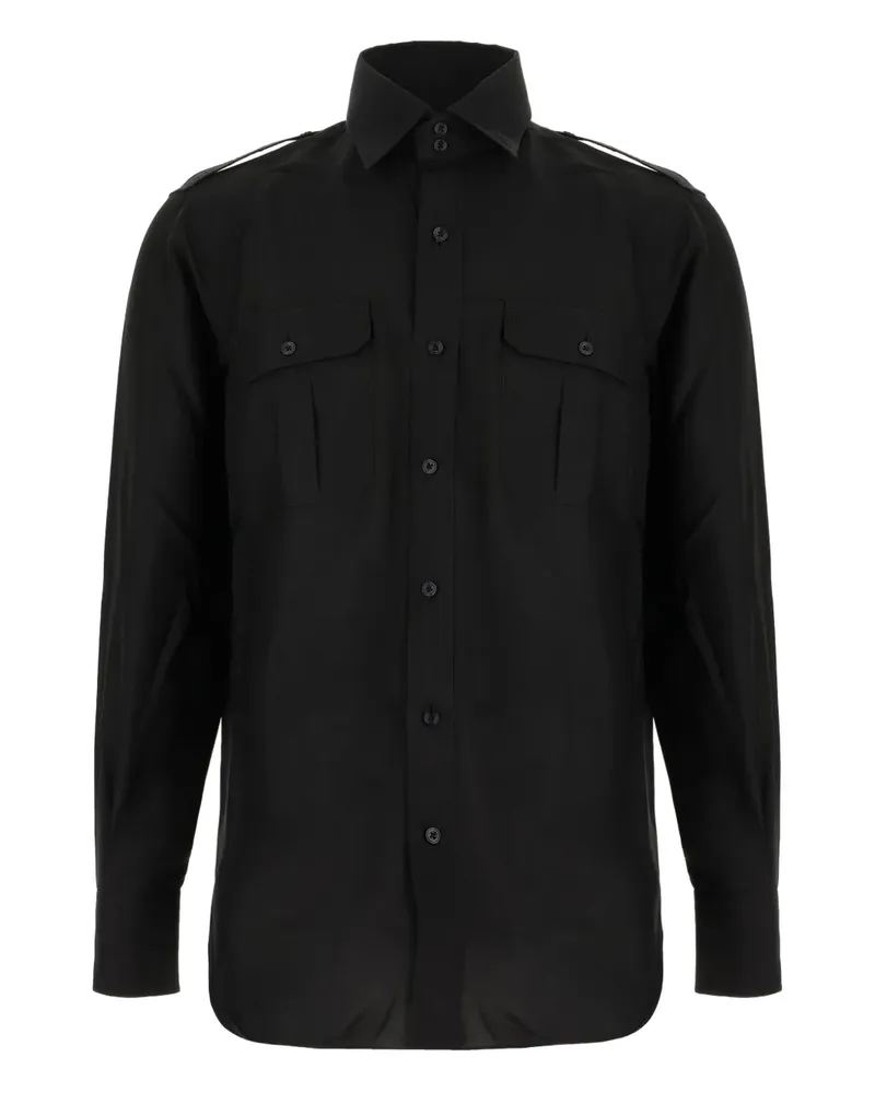 Tom Ford Hemd mit Taschen - Schwarz Schwarz