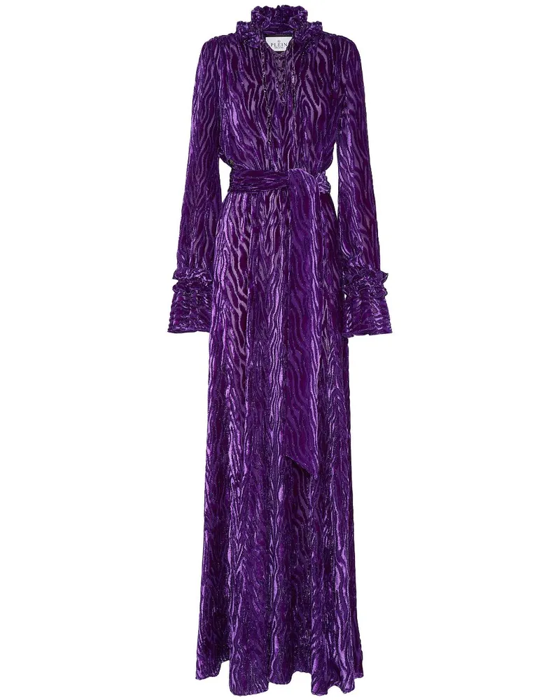 Philipp Plein Gipsy Chiffonkleid Violett