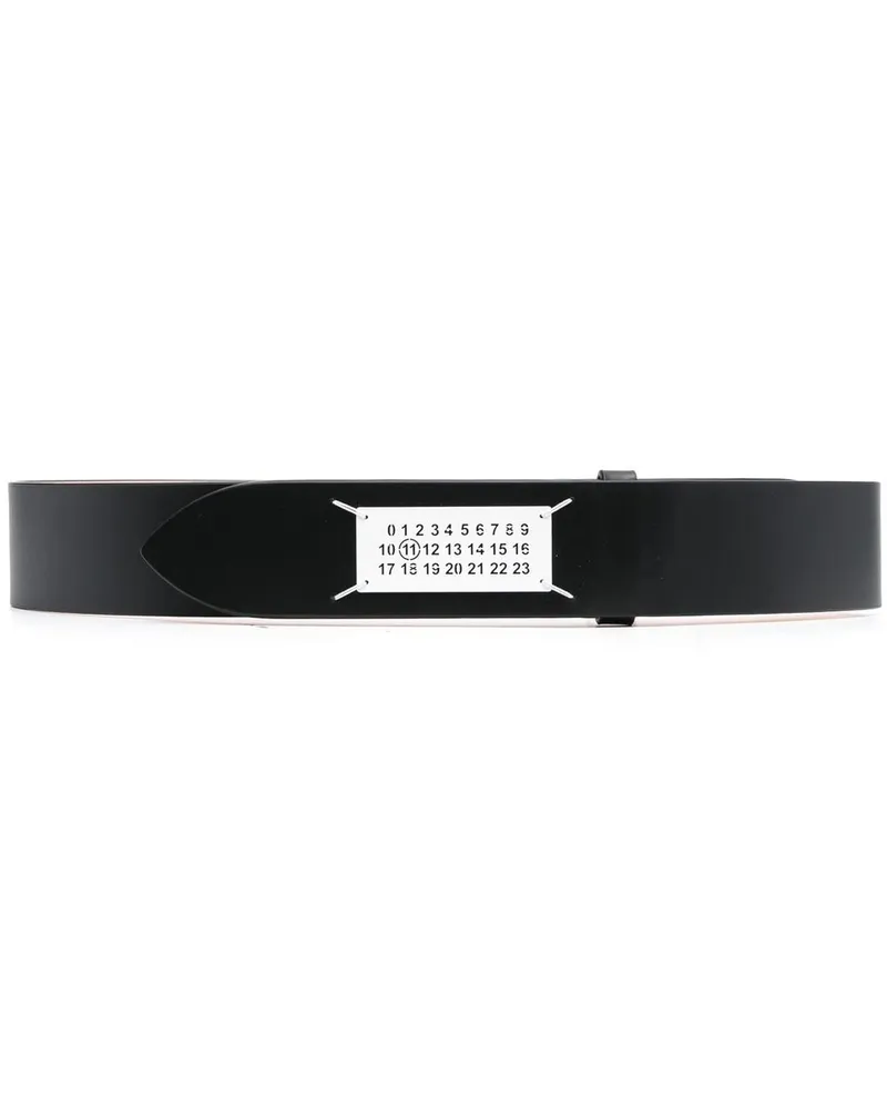 Maison Margiela Gürtel mit Logo-Applikation - Schwarz Schwarz